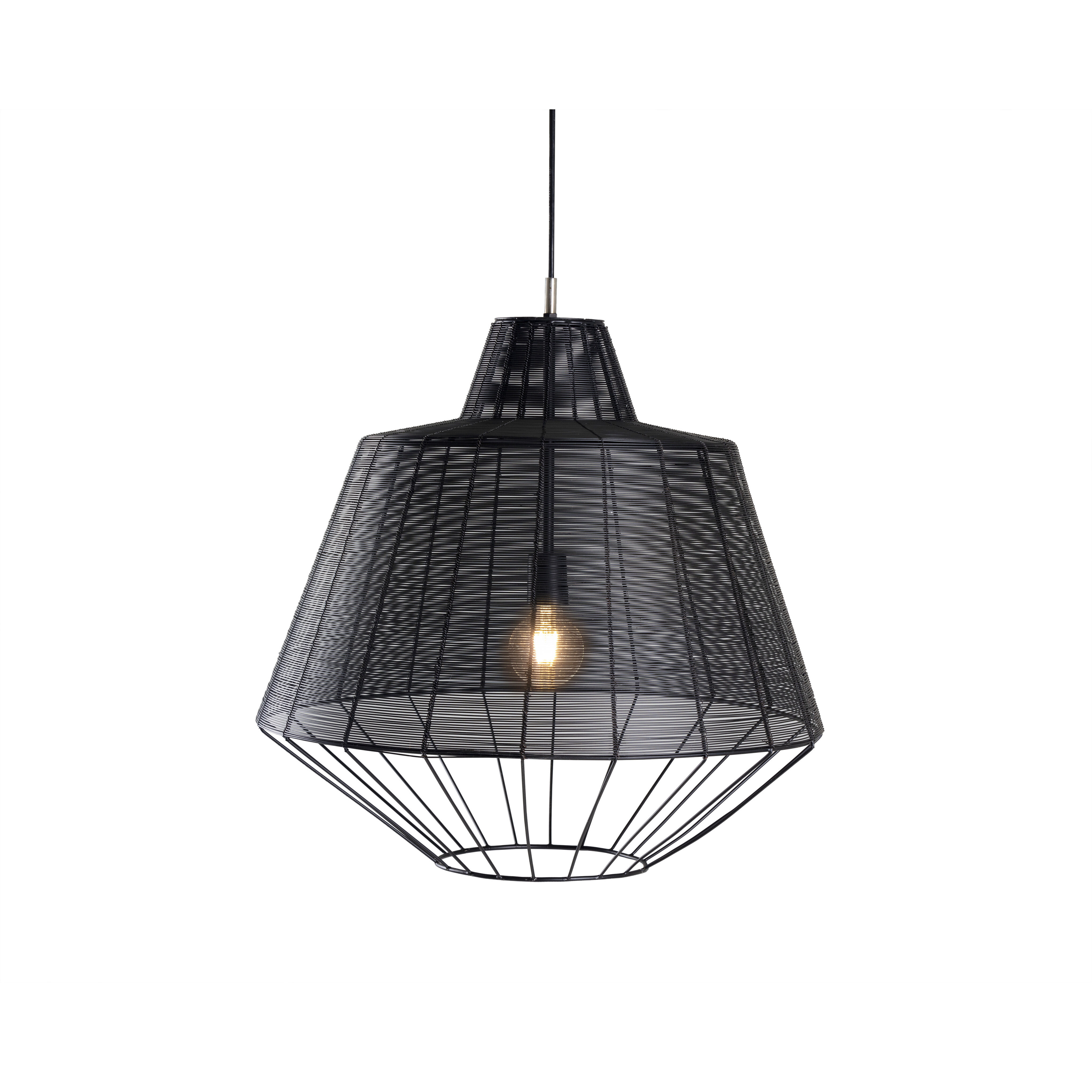 Leballe 1 Light Matte Black Pendant Ceiling Light, Medium